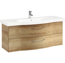 Waschtischunterschrank mit Waschbecken und zwei Schubladen