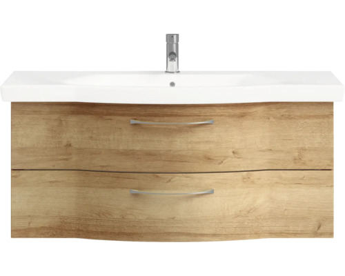 Meuble sous-lavabo avec deux tiroirs et lavabo à poser