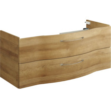 Waschtischunterschrank mit zwei Schubladen und Griffen