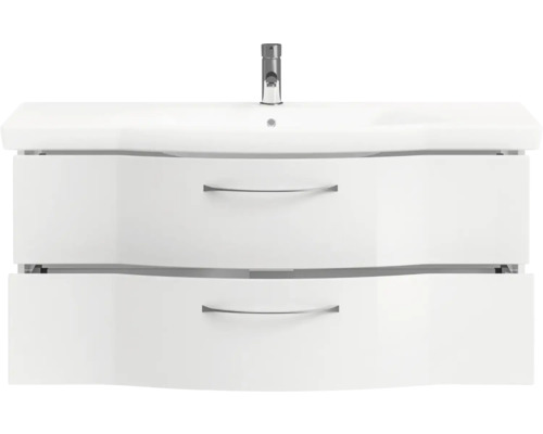 Meuble sous-vasque avec deux tiroirs et lavabo à poser