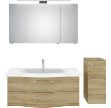 Ensemble de meubles de salle de bains avec armoire de toilette, lavabo et meuble bas