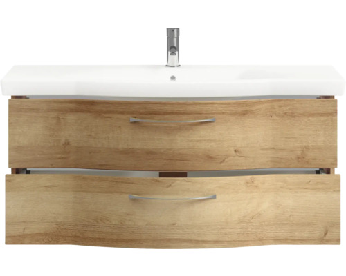 Meuble sous-lavabo avec deux tiroirs et robinet