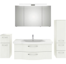 Ensemble de meubles de salle de bains avec lavabo, armoire de toilette, vasque et meubles bas