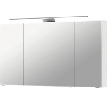 Armoire de toilette avec éclairage et trois portes pour la salle de bain
