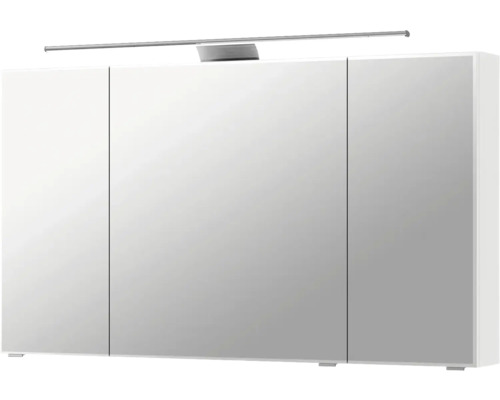 Armoire de toilette avec éclairage et trois portes pour la salle de bain