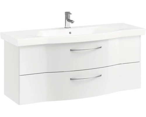 Meuble sous-vasque avec deux tiroirs et lavabo à poser