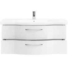 Meuble sous-lavabo avec deux tiroirs et lavabo à poser