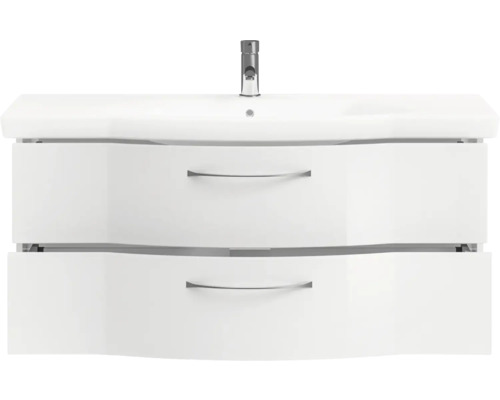 Meuble sous-lavabo avec deux tiroirs et lavabo à poser