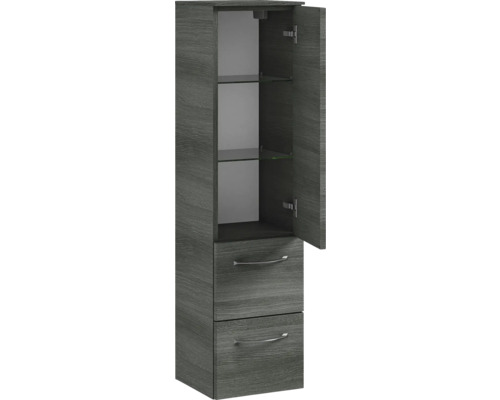 Armoire haute avec porte et tiroirs pour salle de bain