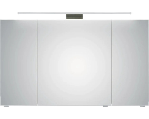 Armoire de toilette à miroir avec trois portes et éclairage