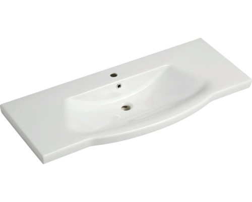 Plan de toilette en céramique sanitaire avec trou de robinet et trop-plein