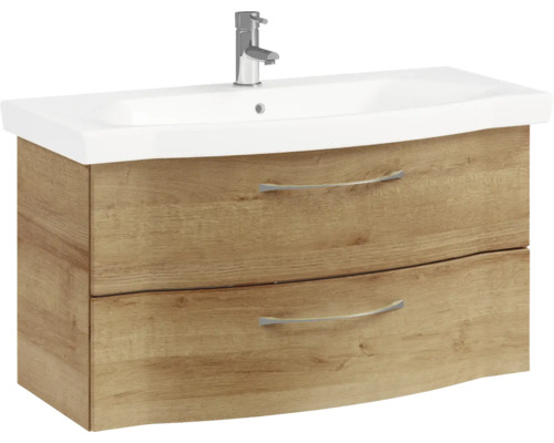 Waschtischunterschrank mit zwei Schubladen und Waschbecken