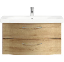 Meuble sous-lavabo avec deux tiroirs et lavabo à poser