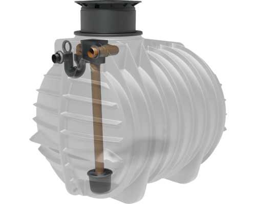 Citerne d''eau de pluie avec tuyaux et raccords