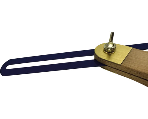 Fausse équerre avec manche en bois et vis de blocage