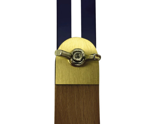 Équerre d''onglet en bois et métal avec vis de blocage