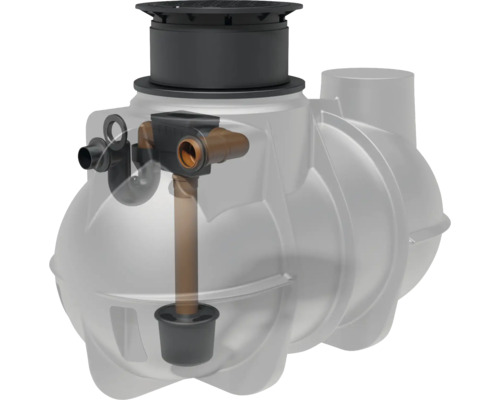 Système de récupération d''eau de pluie avec filtre et bouchon d''évacuation