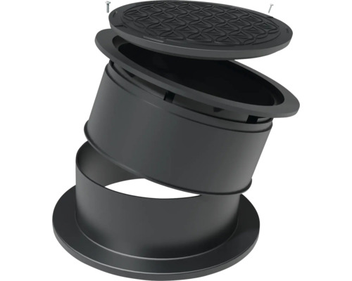 Couvercle de regard avec bague d''équilibrage et vis pour l''extérieur