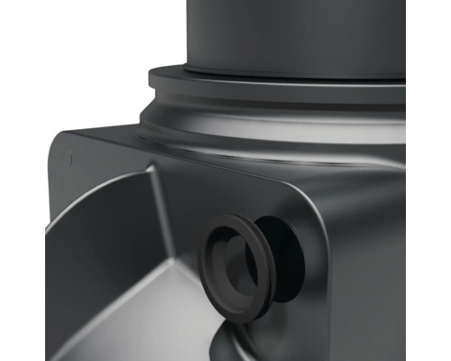 Vue détaillée d''un accessoire en plastique pour une descente pluviale