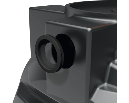 Detailansicht eines Anschlusses mit Dichtung