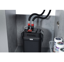 Fluval 407 Aussenfilter unter einem Spülbecken