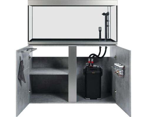 Combinaison d''aquarium avec meuble bas et accessoires pour l''entretien de l''aquarium