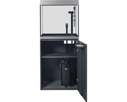 Aquarium avec meuble bas et unité de filtration
