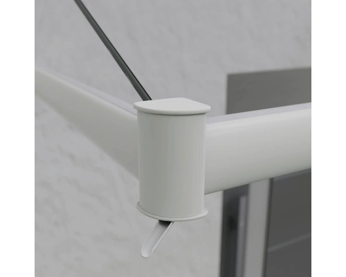 Detailansicht eines Vordach-Elements mit Halterung