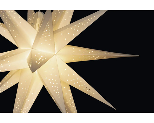 Weihnachtsstern aus Papier mit Beleuchtung