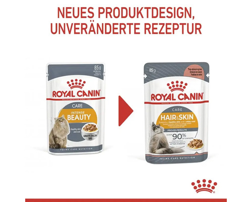 Royal Canin Katzenfutter Intense Beauty und Hair and Skin im 85 Gramm Pack