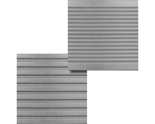 Nahaufnahme eines grauen Rolltors