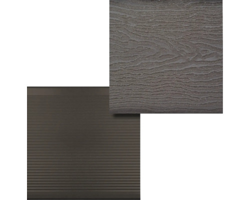 Lames de terrasse en bois et plastique avec structure en bois et surface rainurée