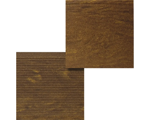 Terrassendiele aus Holz mit geriffelter Oberfläche
