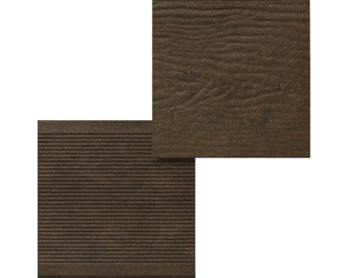 Terrassendiele mit geriffelter und Holzoptik