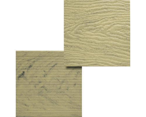 Terrassendielen aus Holz mit geriffelter Oberfläche und Holzmaserung