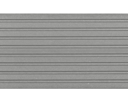 Revêtement de façade gris avec structure horizontale