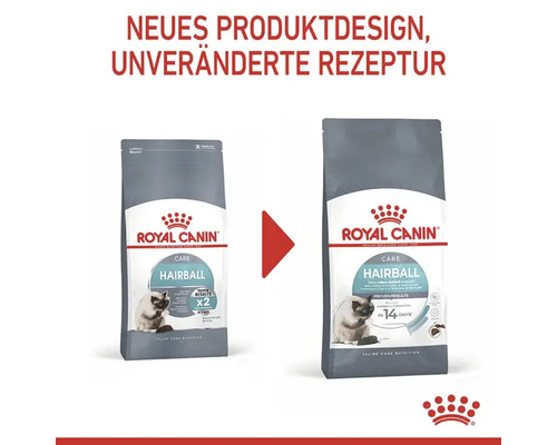 Royal Canin Katzenfutter Hairball Care mit neuem Produktdesign