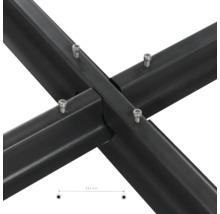 Pied croisé en métal avec vis