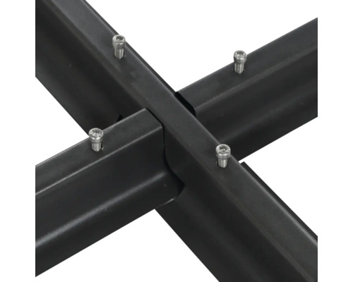 Base en croix métallique avec vis pour parasol