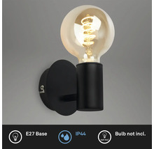 Wandleuchte mit E27 Fassung, Schutzart IP44, Leuchtmittel nicht inklusive