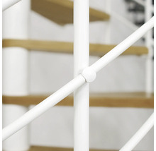 Pertura Spindeltreppe Koralia Buche Leimholz Ø 140 cm Weiss 12 Stufen 13 Steigungen