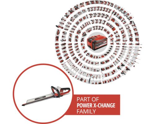 Einhell Power X-Change gamme de batteries et taille-haie