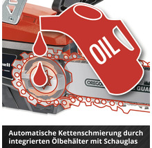 Automatische Kettenschmierung mit integriertem Ölbehälter einer Kettensäge