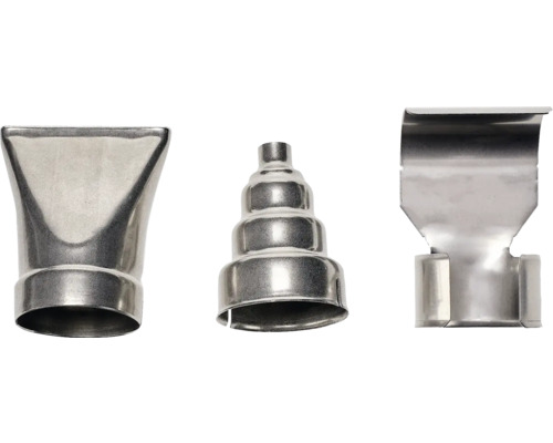 Trois buses métalliques pour pistolets à air chaud