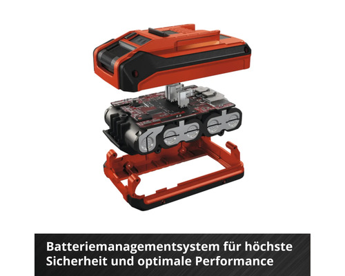Explosionszeichnung eines Akkupacks für Werkzeuge mit Batteriemanagementsystem