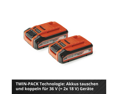 Zwei Einhell Power X-Change Akkus mit 18 Volt