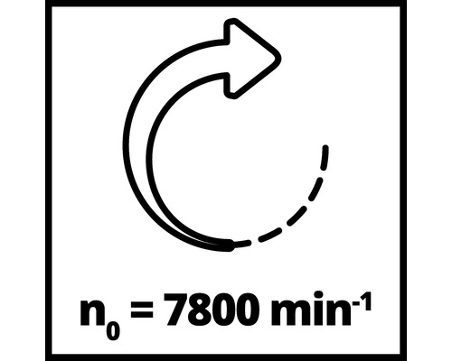 Symbole de 7800 tours par minute