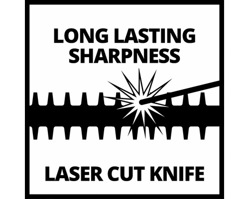 Symbol für langanhaltende Schärfe des Lasercut Messers