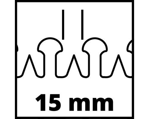 Symbole pour largeur d''agrafe de 15 millimètres