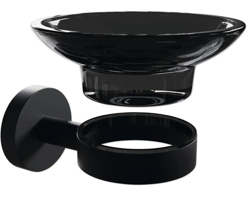 Porte-savon noir pour montage mural